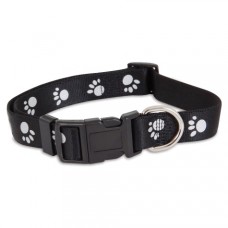 Aspen Pet Dog Collar Reflective Black Medium 
